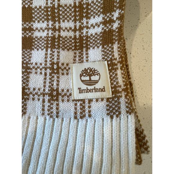 Timberland Scarf Wheat Plaid One Size Winter‎ Warm Retro NWT - Picture 4 of 9